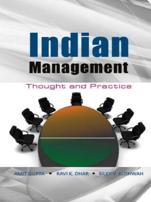cover image of Indian Management -Thought and Practice